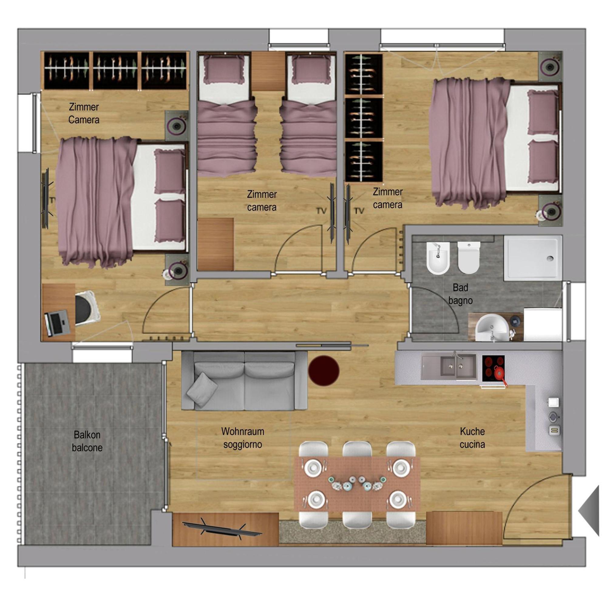 Aurturist Dobbiaco Roulette Apartment ห้อง รูปภาพ